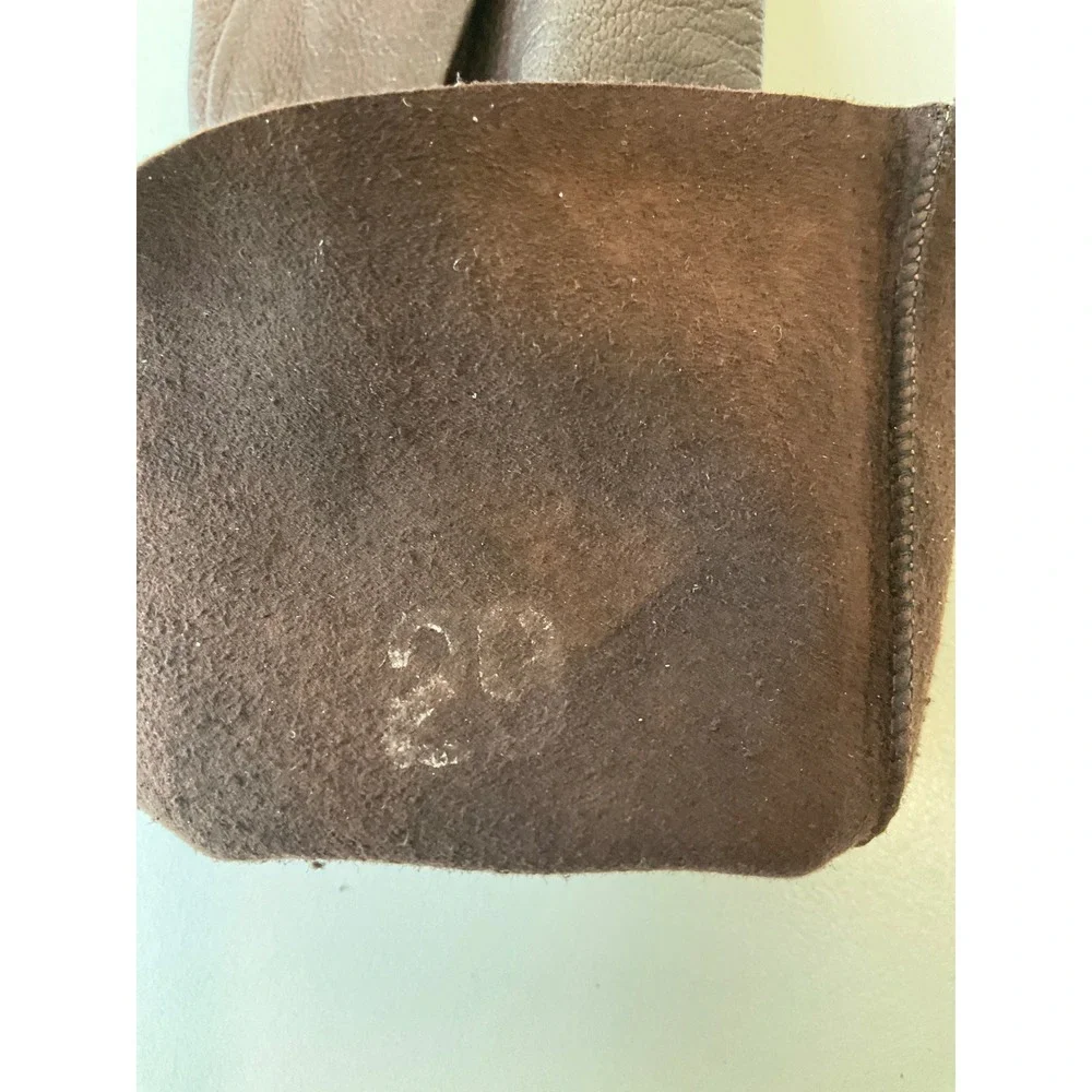 Vintage Leather Gloves Brown Short Table Cut Driving Chic Luxury Feminine 29